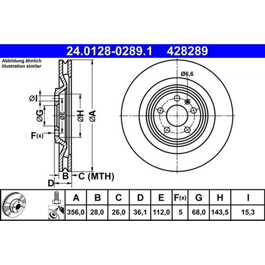 24.0128-0289.1 - Brake Disc 