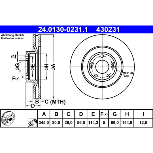 24.0130-0231.1 - Bromsskiva 