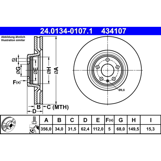 24.0134-0107.1 - Brake Disc 