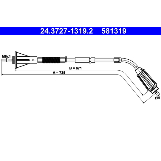 24.3727-1319.2 - Cable, parking brake 