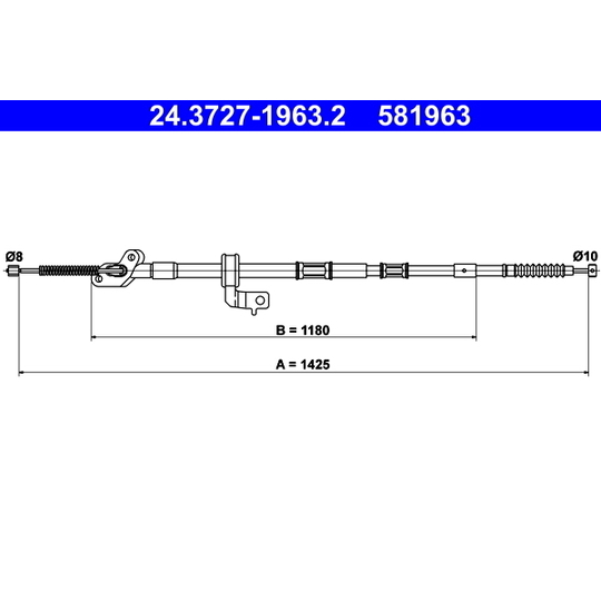 24.3727-1963.2 - Cable, parking brake 