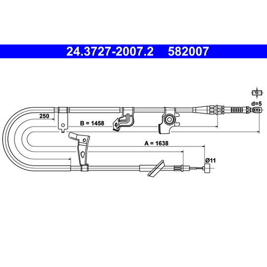 24.3727-2007.2 - Cable, parking brake 