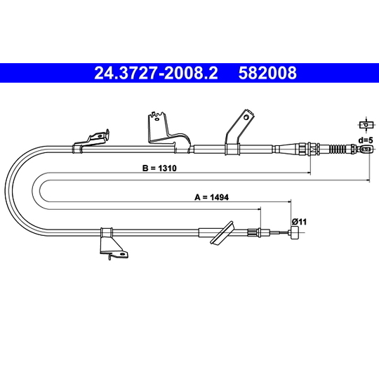 24.3727-2008.2 - Cable, parking brake 