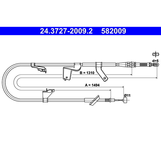24.3727-2009.2 - Cable, parking brake 