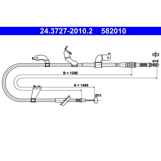 24.3727-2010.2 - Cable, parking brake 