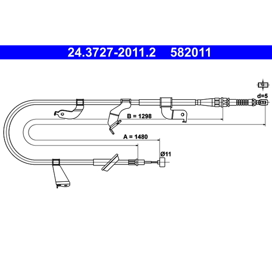 24.3727-2011.2 - Cable, parking brake 