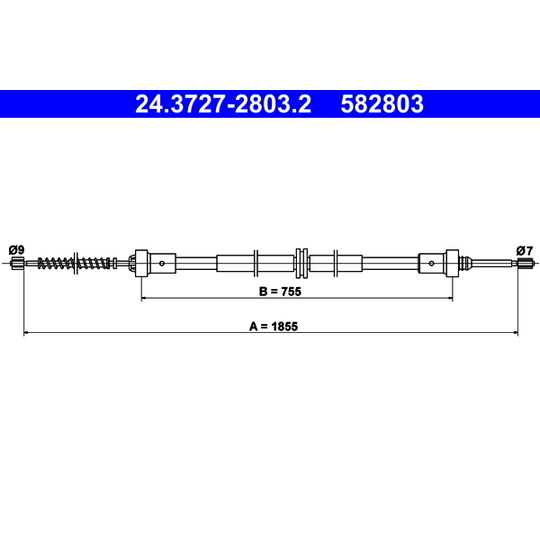 24.3727-2803.2 - Cable, parking brake 