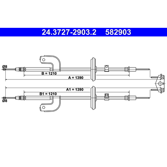 24.3727-2903.2 - Cable, parking brake 