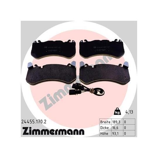 24455.170.2 - Brake Pad Set, disc brake 