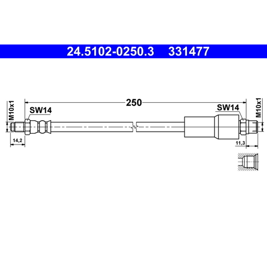 24.5102-0250.3 - Brake Hose 