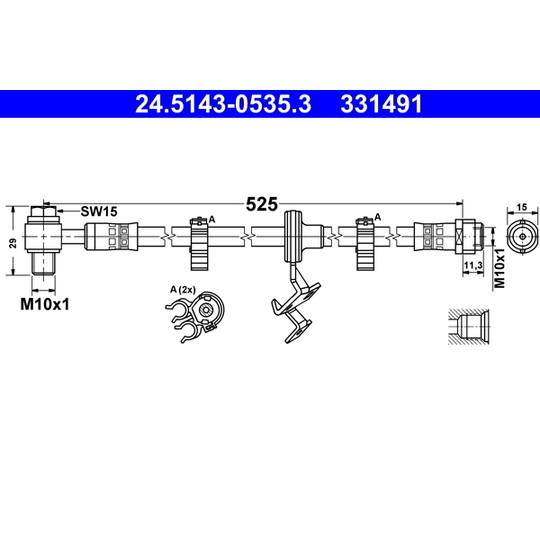 24.5143-0535.3 - Brake Hose 