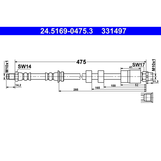 24.5169-0475.3 - Brake Hose 