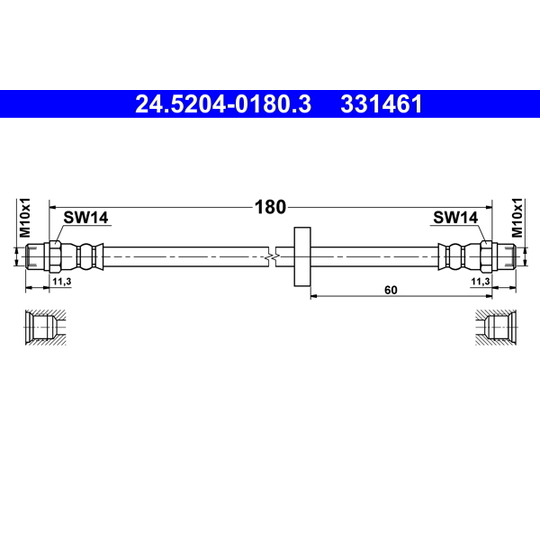 24.5204-0180.3 - Brake Hose 