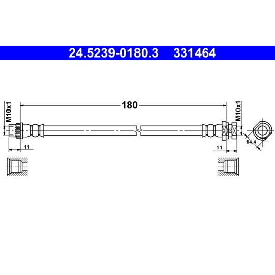 24.5239-0180.3 - Brake Hose 