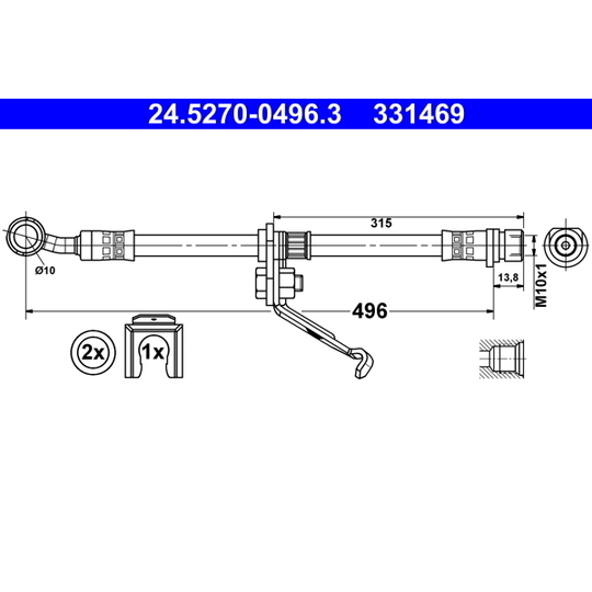 24.5270-0496.3 - Bromsslang 