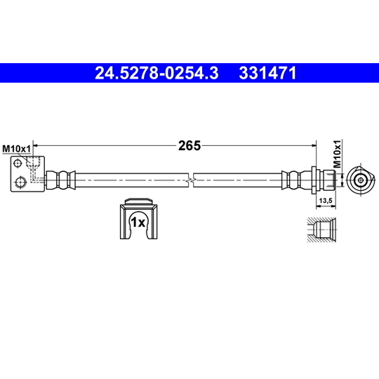 24.5278-0254.3 - Brake Hose 