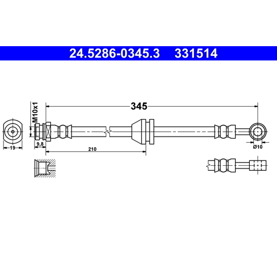 24.5286-0345.3 - Brake Hose 