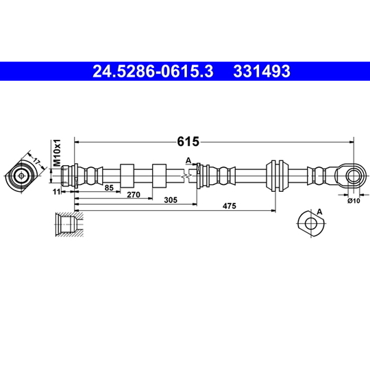 24.5286-0615.3 - Brake Hose 