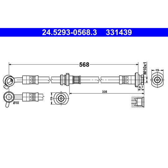 24.5293-0568.3 - Brake Hose 