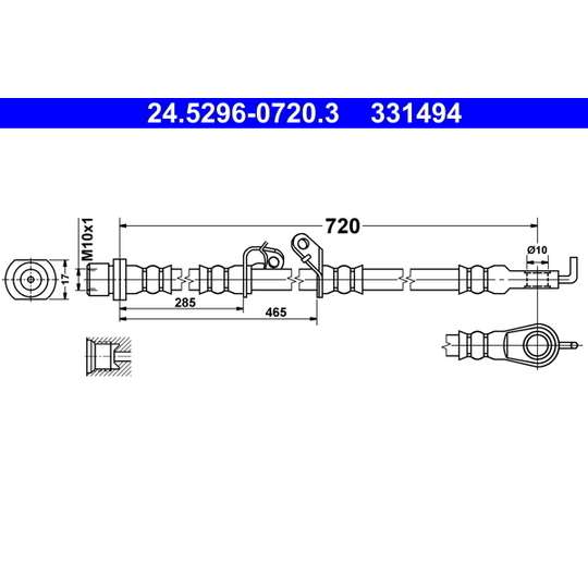 24.5296-0720.3 - Brake Hose 