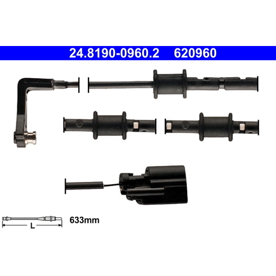 24.8190-0960.2 - Warning Contact, brake pad wear 