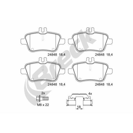 24848 00 704 10 - Brake Pad Set, disc brake 