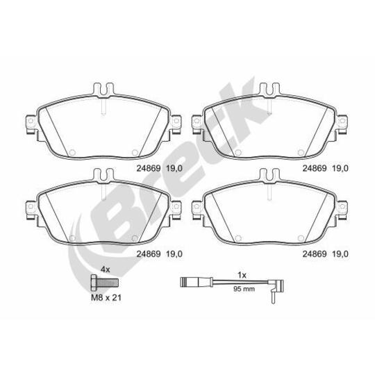 24869 00 701 00 - Brake Pad Set, disc brake 