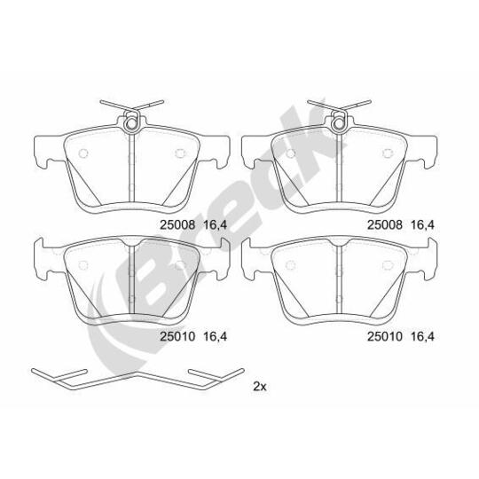 25008 00 704 00 - Brake Pad Set, disc brake 