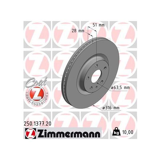 250.1377.20 - Brake Disc 