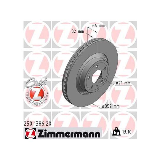 250.1386.20 - Brake Disc 