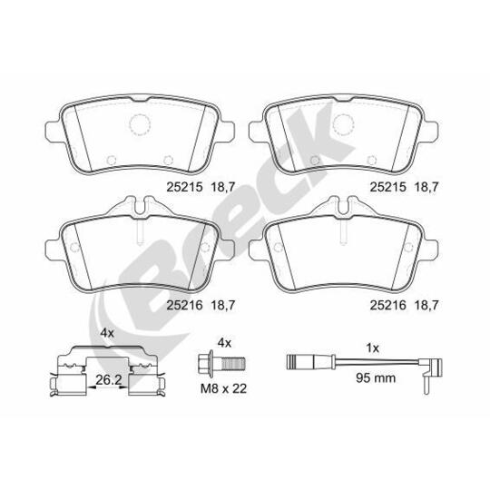 25215 00 554 00 - Brake Pad Set, disc brake 