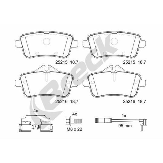 25215 00 554 10 - Brake Pad Set, disc brake 