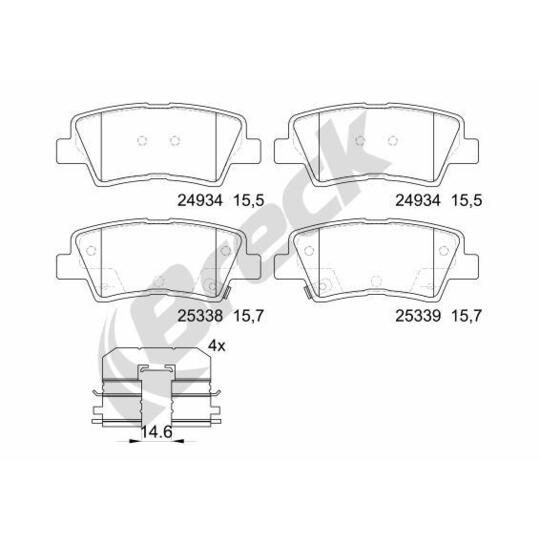 25337 00 702 00 - Brake Pad Set, disc brake 