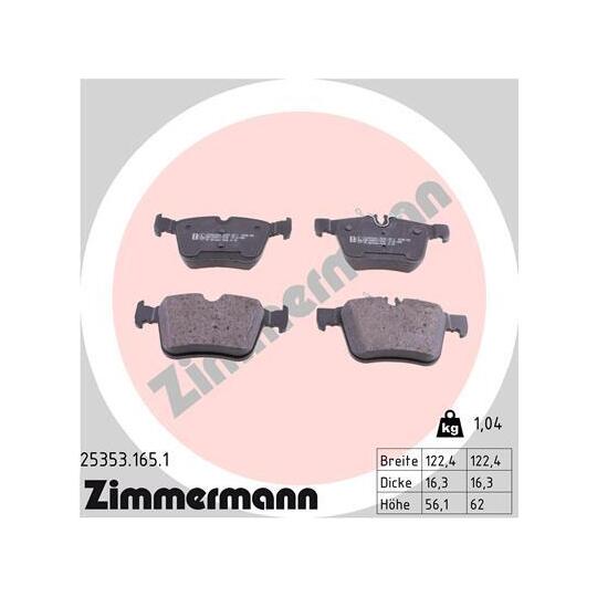 25353.165.1 - Brake Pad Set, disc brake 