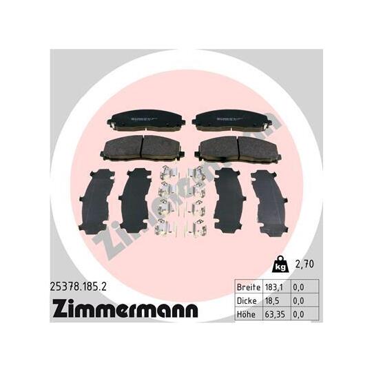 25378.185.2 - Brake Pad Set, disc brake 