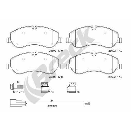 25602 00 703 00 - Brake Pad Set, disc brake 