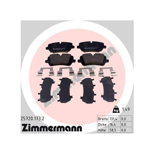 25720.173.2 - Brake Pad Set, disc brake 