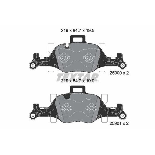 2590001 - Brake Pad Set, disc brake 