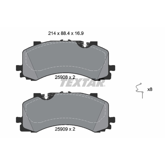 2590801 - Brake Pad Set, disc brake 