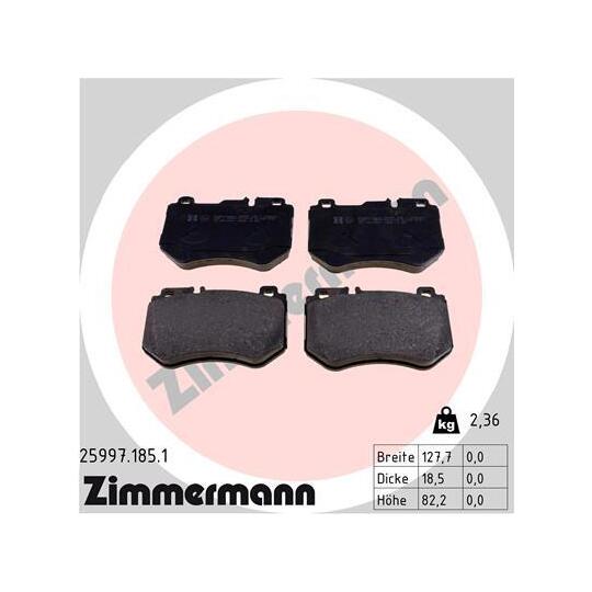 25997.185.1 - Brake Pad Set, disc brake 