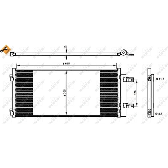 350338 - Condenser, air conditioning 