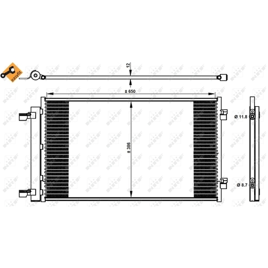 350339 - Kondensor, klimatanläggning 