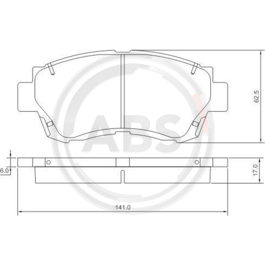 36713 - Brake Pad Set, disc brake 