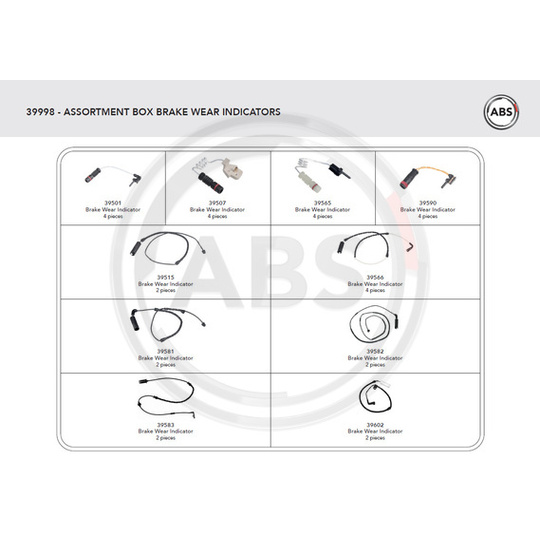 39998 - Warning Contact, brake pad wear 