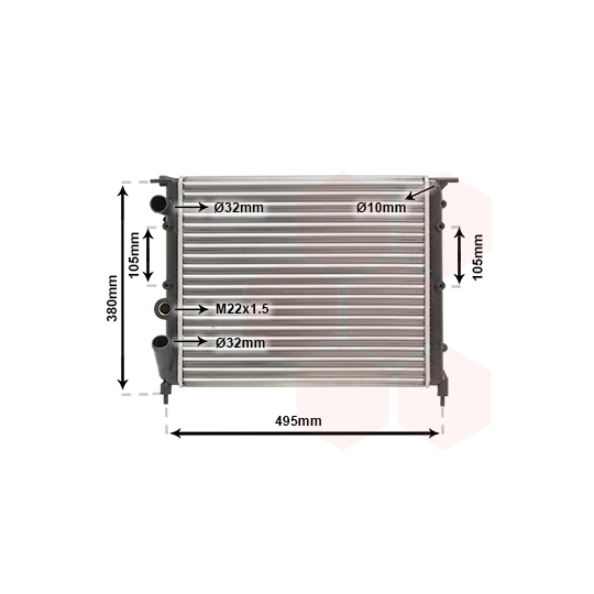 43002118 - Radiaator, mootorijahutus 