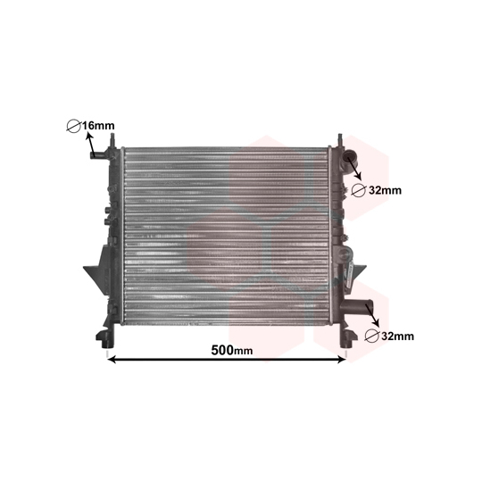 43002217 - Radiaator, mootorijahutus 