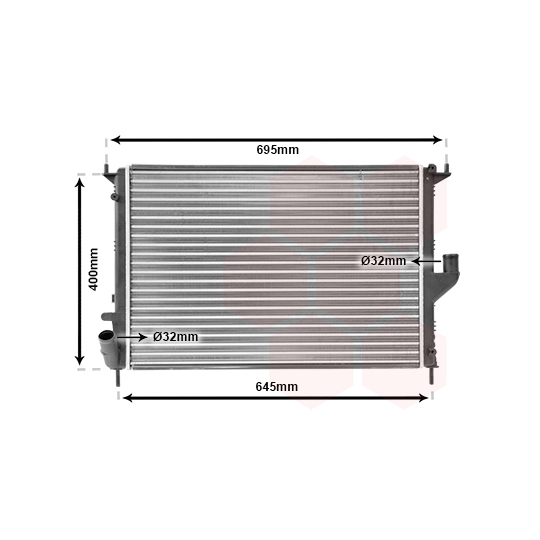 43002477 - Radiaator, mootorijahutus 