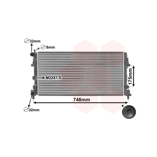 49002037 - Radiaator, mootorijahutus 