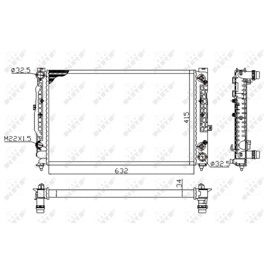 519504A - Radiator, engine cooling 