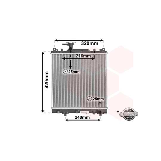 52002082 - Radiator, engine cooling 